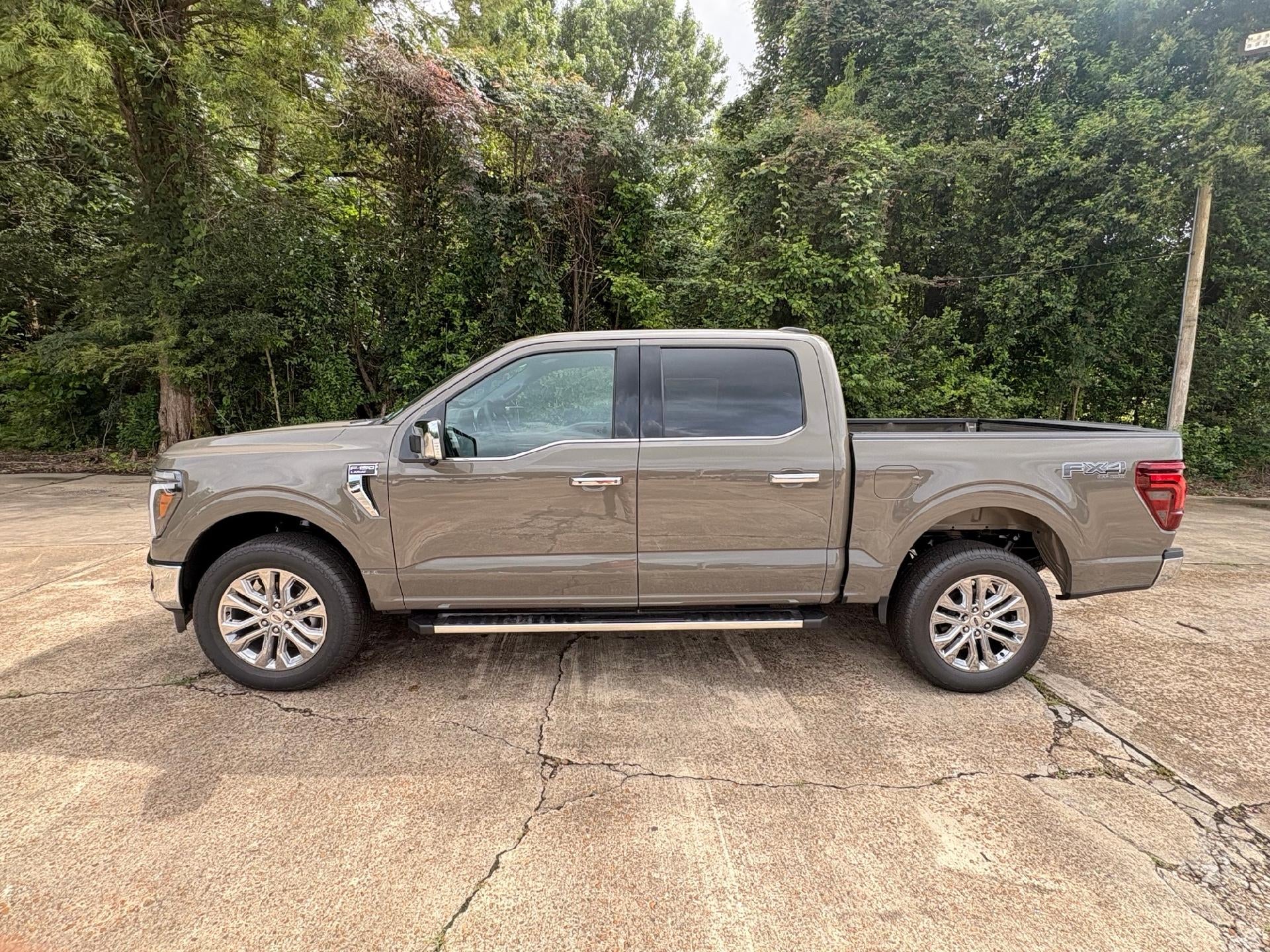 2026 Ford F-150 Lariat in Marsh Gray — front three-quarter view