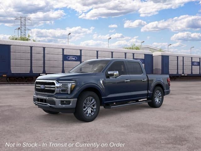 2026 Ford F-150 Lariat in Antimatter Blue Metallic — front three-quarter view