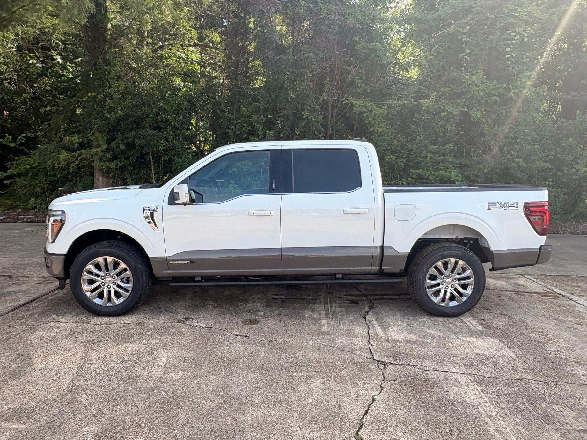 2026 Ford F-150 King Ranch in Star White Metallic Tri-Coat — front three-quarter view